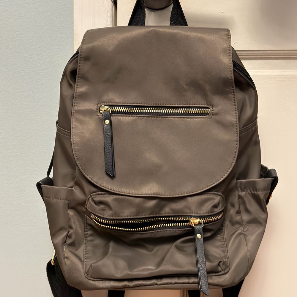 Madden Girl Army green/ Brown Backpack with Gold Details